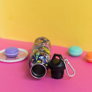 Funky Pattern Printed Metal Bottle Bottles June Trading