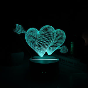 Arrow Heart Neon 3D Light 3D Lights June Trading