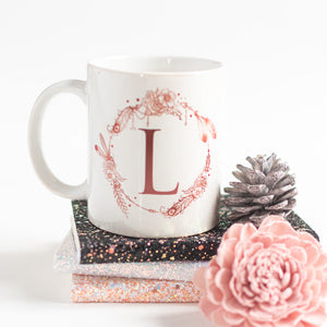 Dream catcher Print Ceramic Cup Initials Coffee Mugs June Trading L