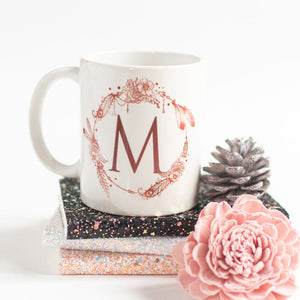 Dream catcher Print Ceramic Cup Initials Coffee Mugs June Trading M