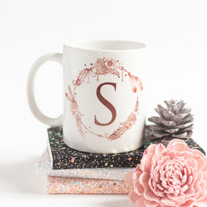 Dream catcher Print Ceramic Cup Initials Coffee Mugs June Trading S