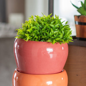 Basic Oval Planter - Hand Painted Resin Pot Planters June Trading