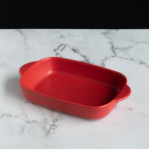 Rectangular Baking Tray Serving Bowls June Trading Cherry Red