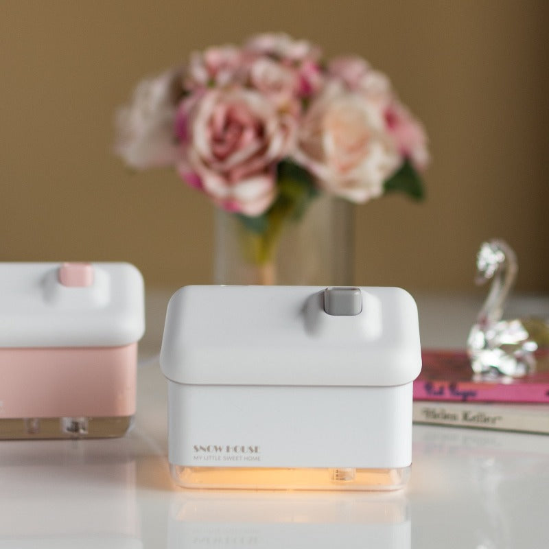 Home Humidifier Lamp Humidifiers June Trading Pearl White