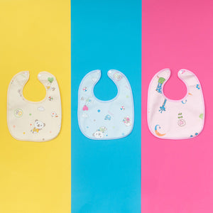 Happy Print Bib - Set of 3 Bibs June Trading
