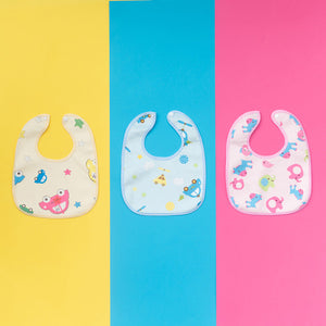 Elephant Car Print Bib - Set of 3 Bibs June Trading