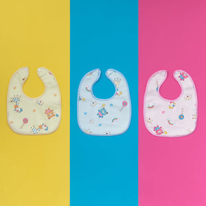 Giraffe Print Bib - Set of 3 Bibs June Trading