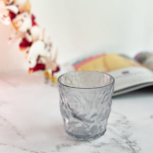 Frosted Glacier Glass (Set of 4) Glasses June Trading Grey