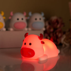 Cute Baby Cow Lamp Lamps June Trading Tomato Red