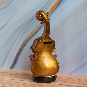 Vintage Violin Money Bank Sculpture Artifacts June Trading
