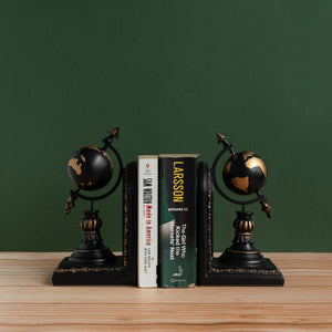 European Style Globe Book End Figurine Artifacts June Trading