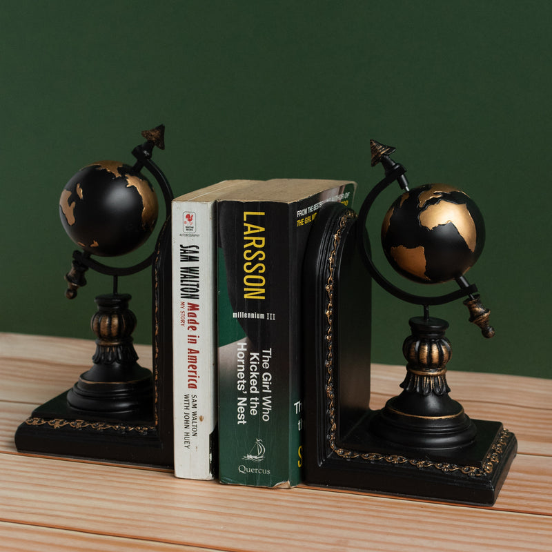 European Style Globe Book End Figurine Artifacts June Trading