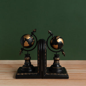 European Style Globe Book End Figurine Artifacts June Trading