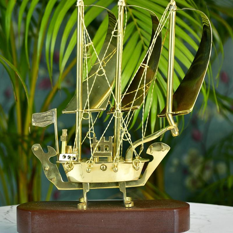 Sowpeace Brass Ship Decor