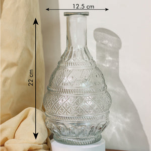 Decanter Embossed Design Vase Vases June Trading