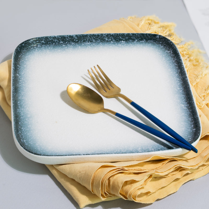 Ombre Ceramic Square Dinner Plate Dinner Plates June Trading Square Single Plate