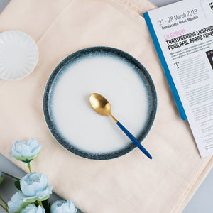 Ombre Ceramic Round Dinner Plate Starter Plates June Trading