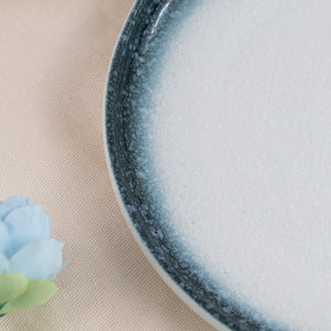 Ombre Ceramic Round Dinner Plate Starter Plates June Trading