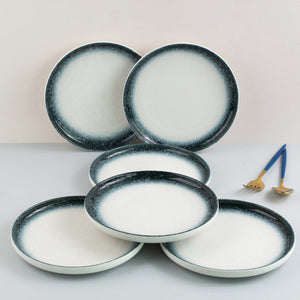 Ombre Ceramic Round Dinner Plate Starter Plates June Trading Round Set Of 6
