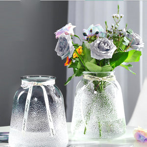 Elegant Frosted Glass Vase Vases June Trading