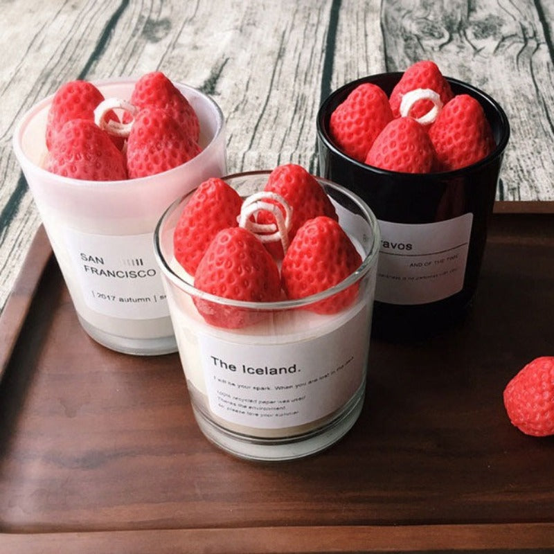 Strawberry Candle Jar Candles Coral Tree