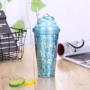 Bling Bling Travel Sipper Sippers June Trading Light Blue