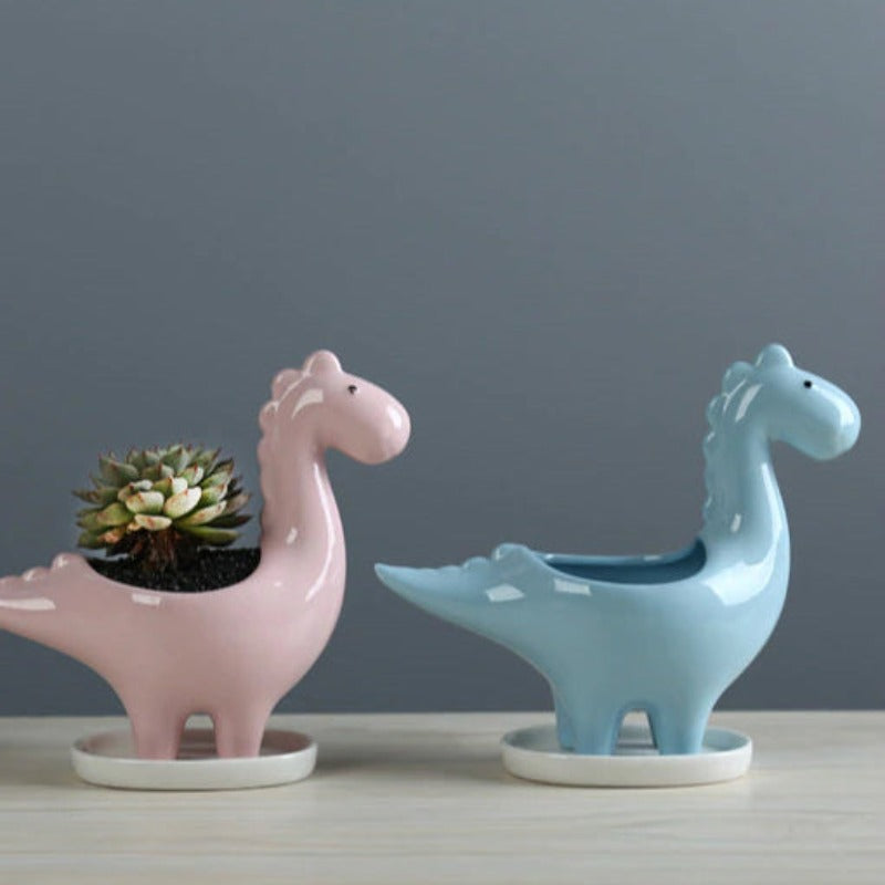 Dinosaur Ceramic Pot For Plants Planters June Trading