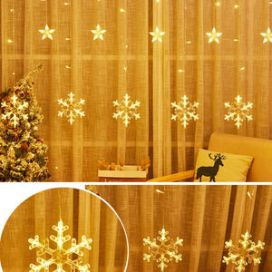 Snowflake LED Curtain Light Lights Coral Tree