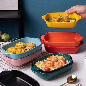 Rectangular Baking Tray Serving Bowls June Trading