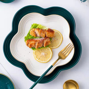 Pretty Flower Shaped Plate Dinner Plates June Trading