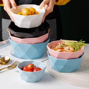 Elegant Geometric Bowl Serving Bowls June Trading