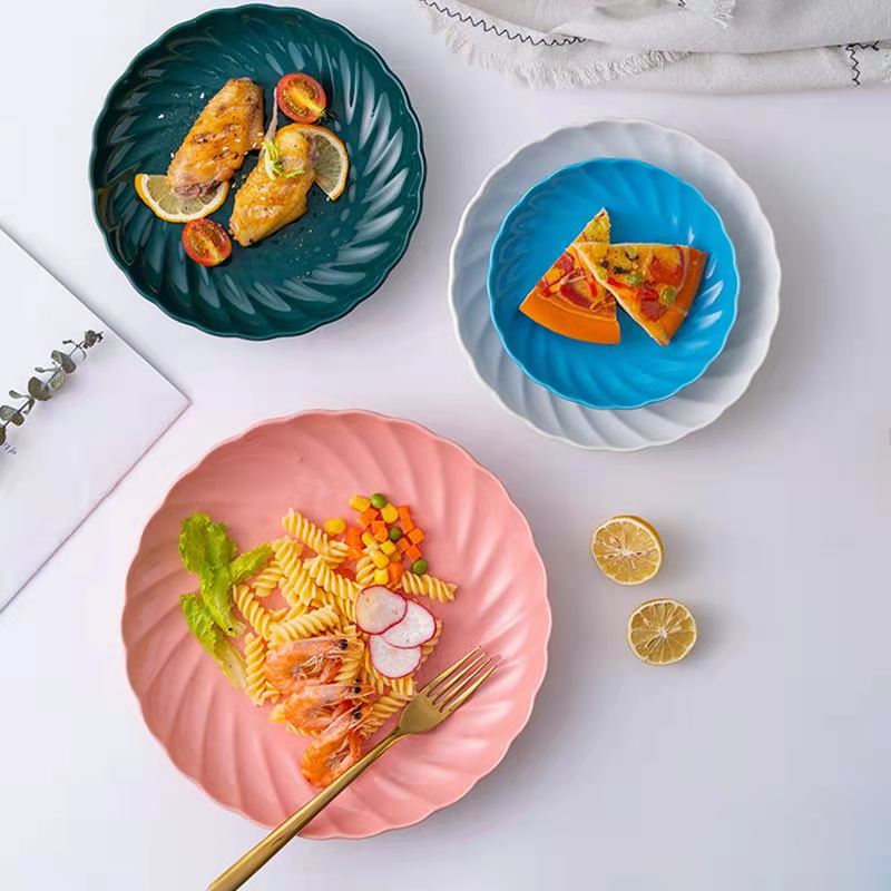 Waves Textured Dinner Plate Starter Plates June Trading