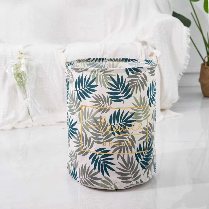 Tropical Print Laundry Basket Laundry Bag June Trading Palm Leaf