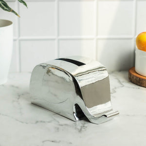 Glam Tissue & Phone Holder Artefact Artifacts The June Shop Shimmer Silver