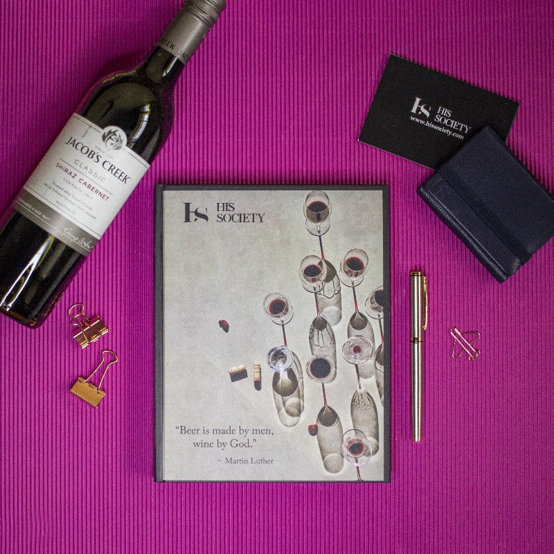 Wine lover - His Society Note Book Notebooks Pipa Box
