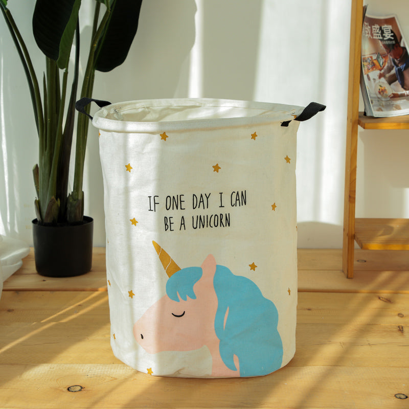 Unicorn Laundry Basket Laundry Bag June Trading Soft White
