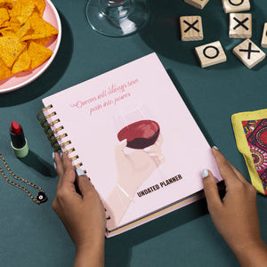 Undated Yearly Planner - Queens Turn Pain Into Power (2023 Collection) + Ultimate Sticker Book Undated Planners June Trading