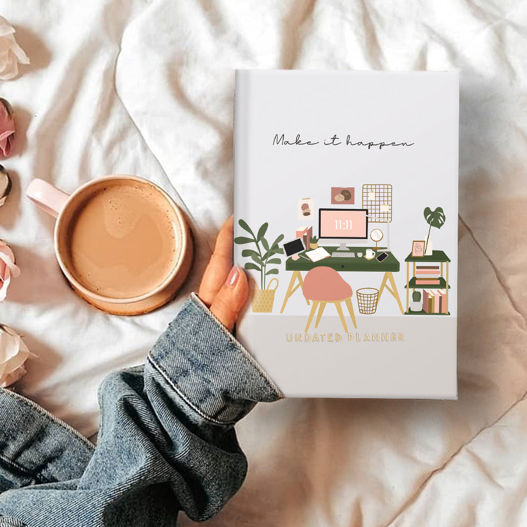 Undated Yearly Planner (Limited Hardbound Collection)- Make It Happen