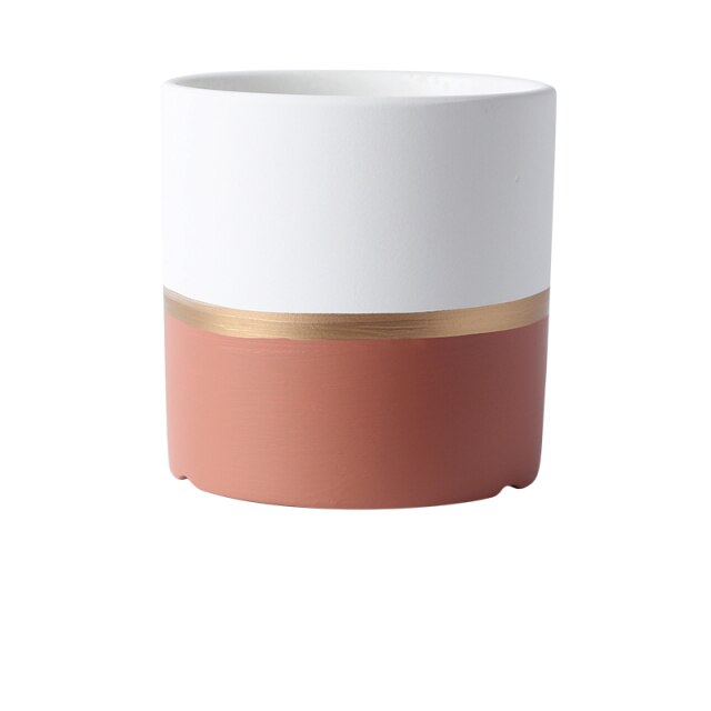 Elegant Pastel Dual Tone Planter Planters June Trading Crimson Red