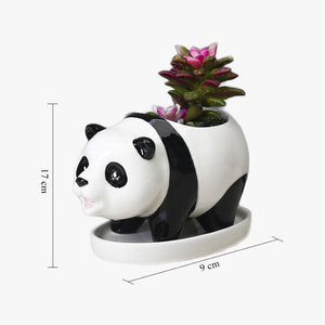 Panda Ceramic Pot For Plants Planters June Trading