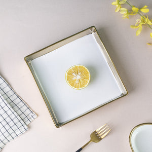 Aurulent Square Starter Plate (7 Inches) Serving Tray June Trading