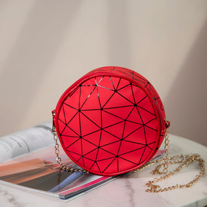 Round Geometric Sling Bag June Trading Blazing Orange