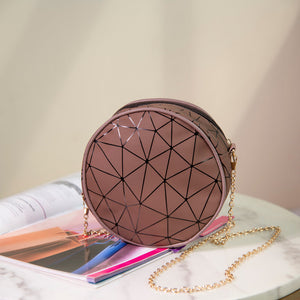 Round Geometric Sling Bag June Trading Luscious Chocolate