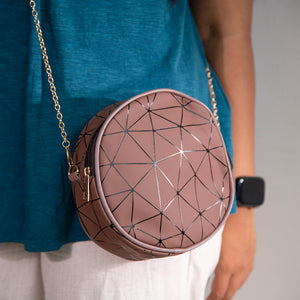 Round Geometric Sling Bag June Trading