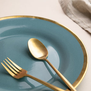 Aurulent Tones of Ocean Dinner Plate Dinner Plates June Trading