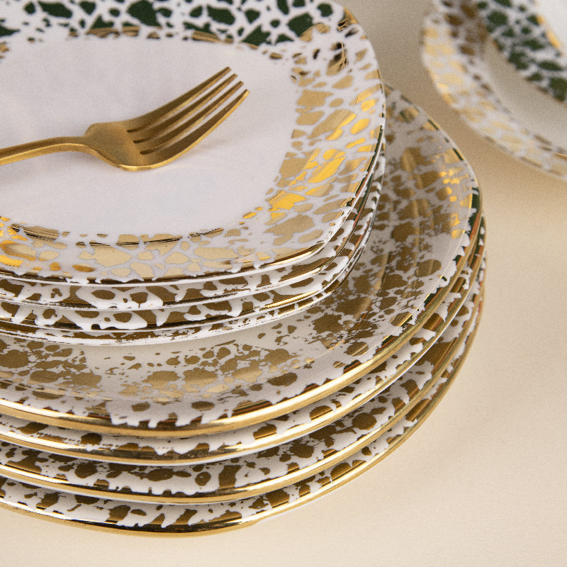 Aurulent Patchwork 18 Piece Plate Set Dinner Sets June Trading