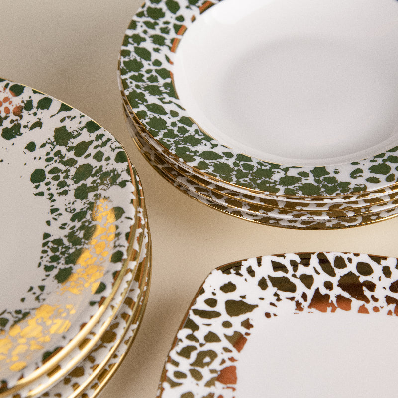 Aurulent Patchwork 18 Piece Plate Set Dinner Sets June Trading