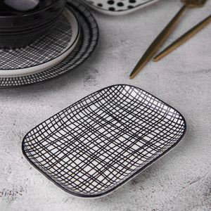 Seamless Pattern Rectangle 5.5 Inch Snack Plate (Set of 4) Snack Plate June Trading