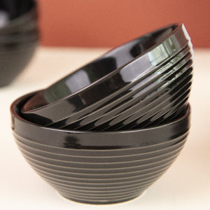 Bold Black Swirl 12 Pieces Dinnerware Dinner Sets June Trading
