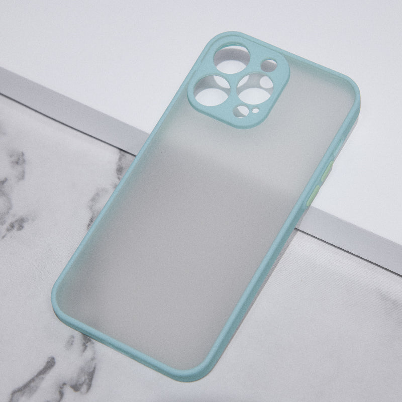 Acrylic Edge With Frosted Back Apple iPhone 14 Pro Cover Mobile Phone Cases June Trading Ice Blue